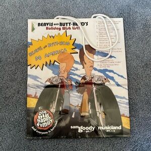 Beavis and Butthead vintage gift bag for fans from Sam Goody and Musicland l